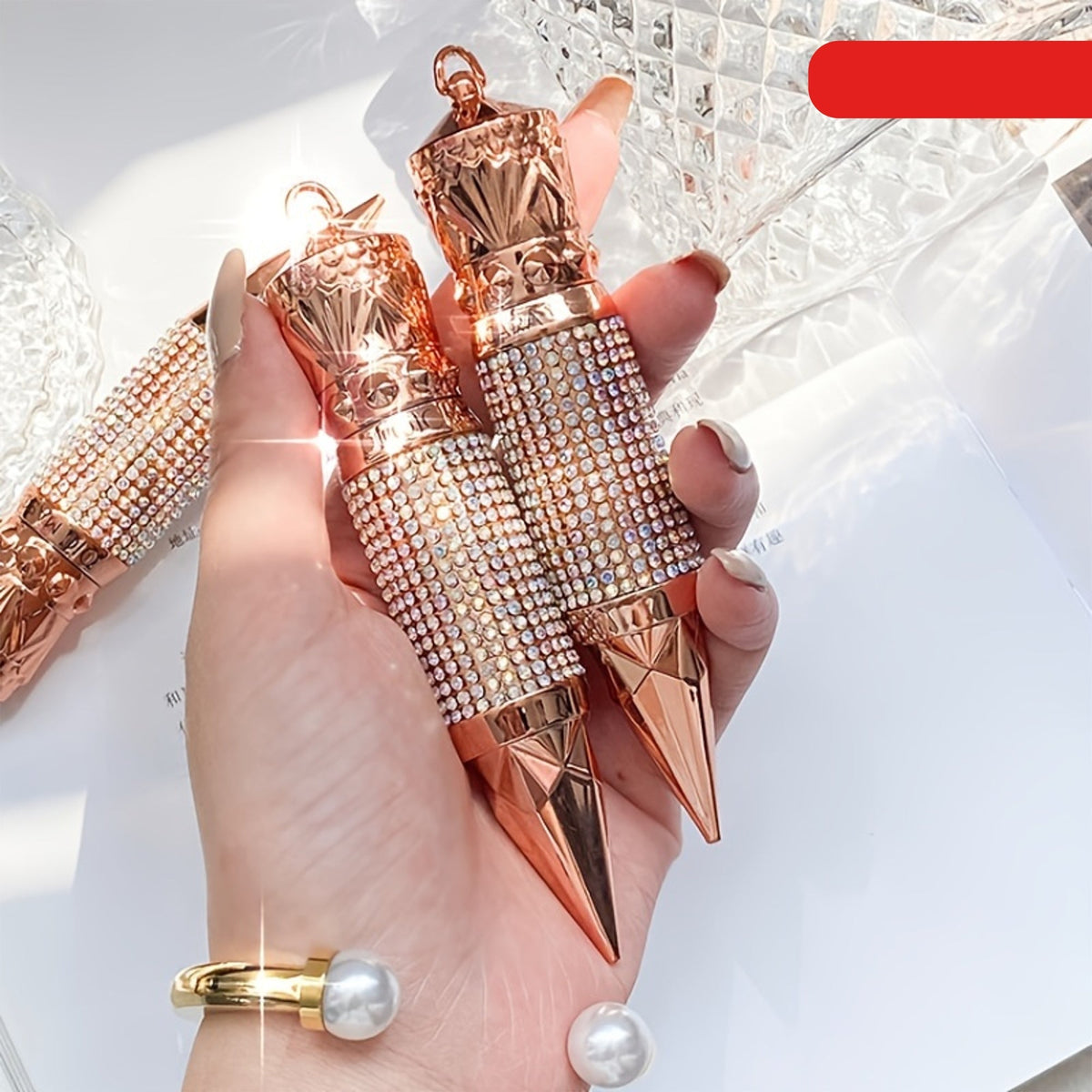 Scepter Mascara with Rhinestone Shell – Waterproof, Smudge-Proof Formula Creates Naturally Long, Thick, and Curled Eyelashes for Glamorous All-Day Wear