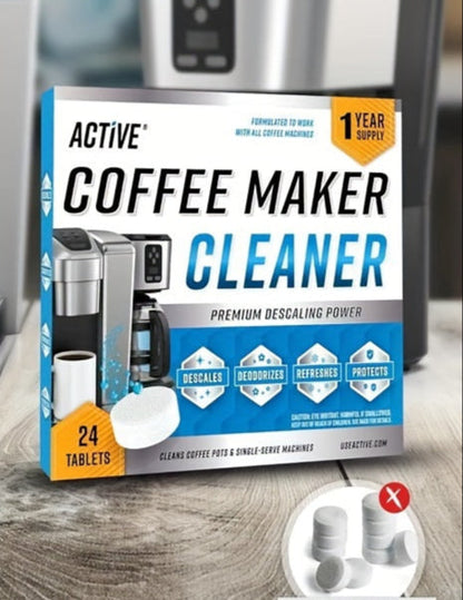 Coffee Machine Cleaner –  24pcs Powerful Descaling Tablets for Espresso & Brew Systems, Enhancing Taste and Machine Longevity