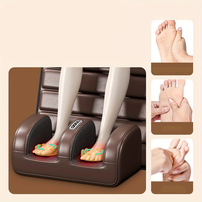 Full Body Vibrating Massage Mat with Heating Pad – 10 Nodes Multi-Zone Relaxation Mat with Heat, Soothing Vibrations, and Adjustable Settings for Daily Stress Relief