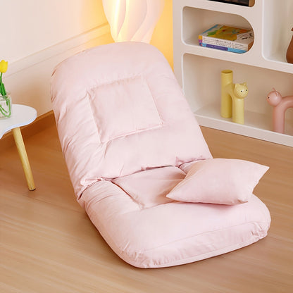 Folding Lazy Sofa Chair – Compact Bedroom & Living Room Floor Sofa, Adjustable Recliner for Dorms, Balconies & Relaxing Lounges