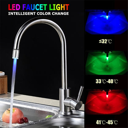 Color-Changing Glow LED Faucet Light for Bathroom Kitchen Tap Sink, Temperature-sensitive