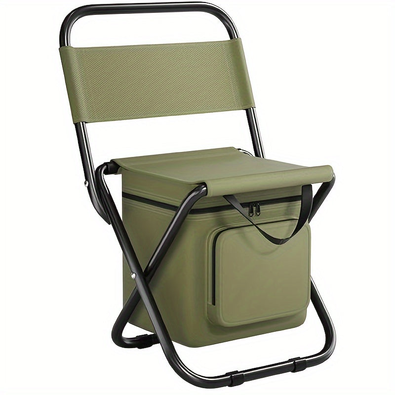 Lightweight Portable Travel Folding Chair –  Seat with Backrest and Storage Bag for Hiking, Camping, Fishing, or Outdoor Use