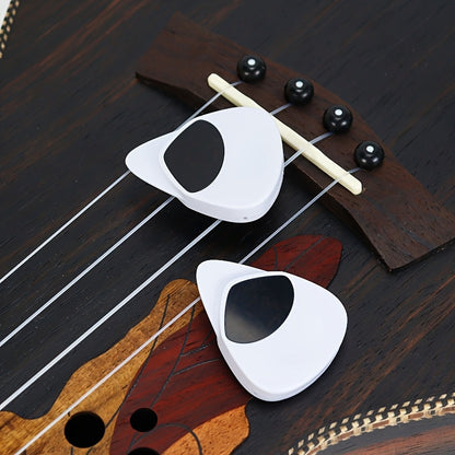 Multifunction 12-Tone Guitar Pick & Tuner – 2-in-1 Calibrator for Acoustic Guitars & Ukuleles, Compact Battery-Operated ABS Resin Design