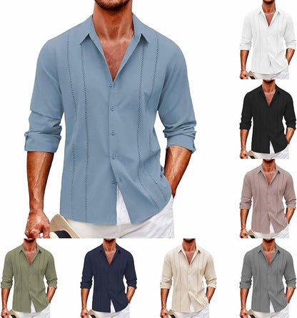 Luxury Men's Printed Long Sleeve Shirt – Trendy Partywear with Button-Up Style, Vibrant Designs, and Sizes up to 6XL