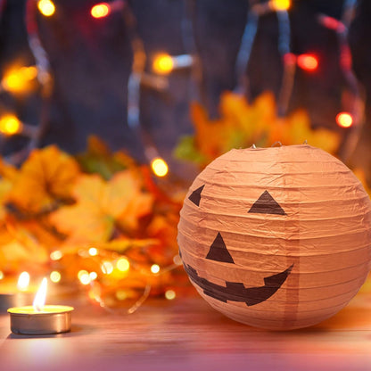 Halloween Pumpkin Paper Lanterns – Jack O’ Lantern Hanging Decor for Indoor and Outdoor Halloween Party Decorations