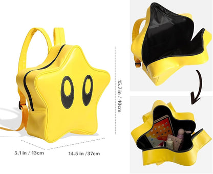 Kawaii Star Cartoon Backpack – Y2K Korean & Japanese Cute Book Bag for Girls, School, and Travel Adventures
