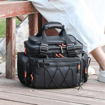 Multi-Layer Fishing Storage Bag – Portable Rod Carry Case with Tackle Organizer, Lining Protection & Large Capacity for Fishing Gear & Accessories