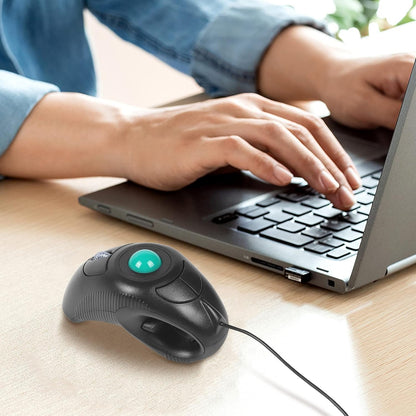 USB Mini Trackball Mouse – 4D Portable Finger-Controlled Handheld Device with Accurate Cursor Movement