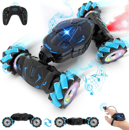 Remote Control Stunt Car – Music-Powered 4-Wheel Off-Road Drift Toy for Kids with Twist Climbing Design Perfect Holiday Gift