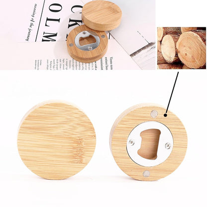 Blank Bamboo Bottle Opener Set – 45/25/15/5pcs Eco-Friendly Bar Tools & Wedding Guest Favors