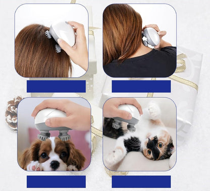 Electric Pet Head Massager – Smart Rechargeable Cat Massage Spa Tool for Relaxation & Hair Care