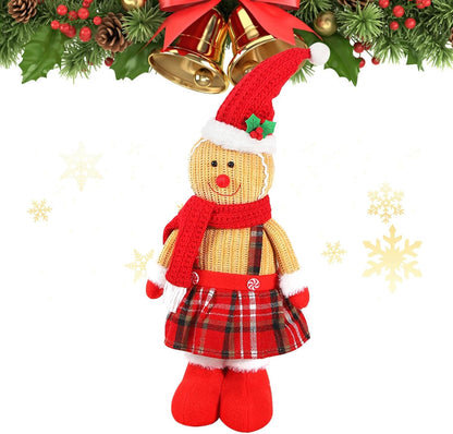 Christmas Gingerbread Doll Figurine – Cute Creative Holiday Ornament for Home, Tabletop Display, Window Decoration & Festive Christmas Décor