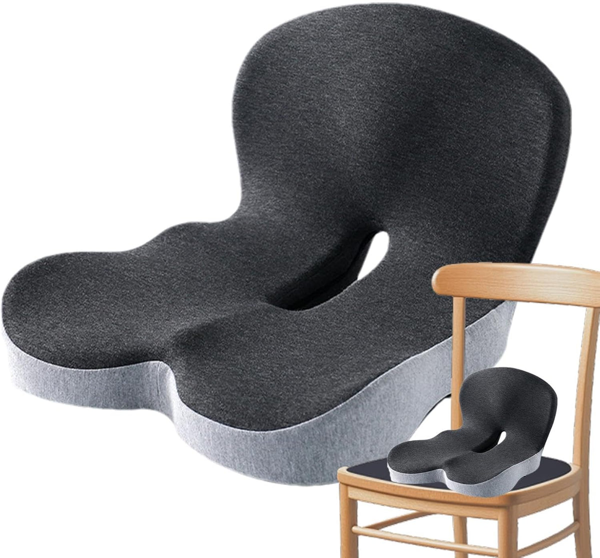 Astronomical Memory Foam Seat Cushion – Pressure-Relief Non-Slip Chair Pad with L-Shaped Support for Office & Home