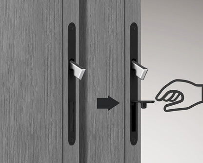 Invisible Entry Hook Pocket Door Lock –  With Interior Lock Fittings, Modern Sliding Hardware for Doors, Rooms, or Minimalist Spaces