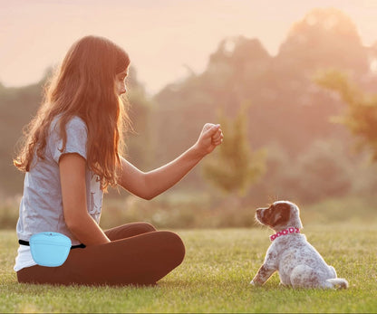 Dog Treat Pouch with Clip, Flip Cover, and Strong Magnet Closure – Portable Silicone Training Bag Perfect for Walking, Trainers, and Puppy Rewards