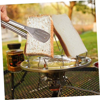 Stainless Steel Camping Toaster Rack – Portable Folding Outdoor Toast Grill for Bread, Stove Cooking & Multi-Purpose Kitchen Convenience