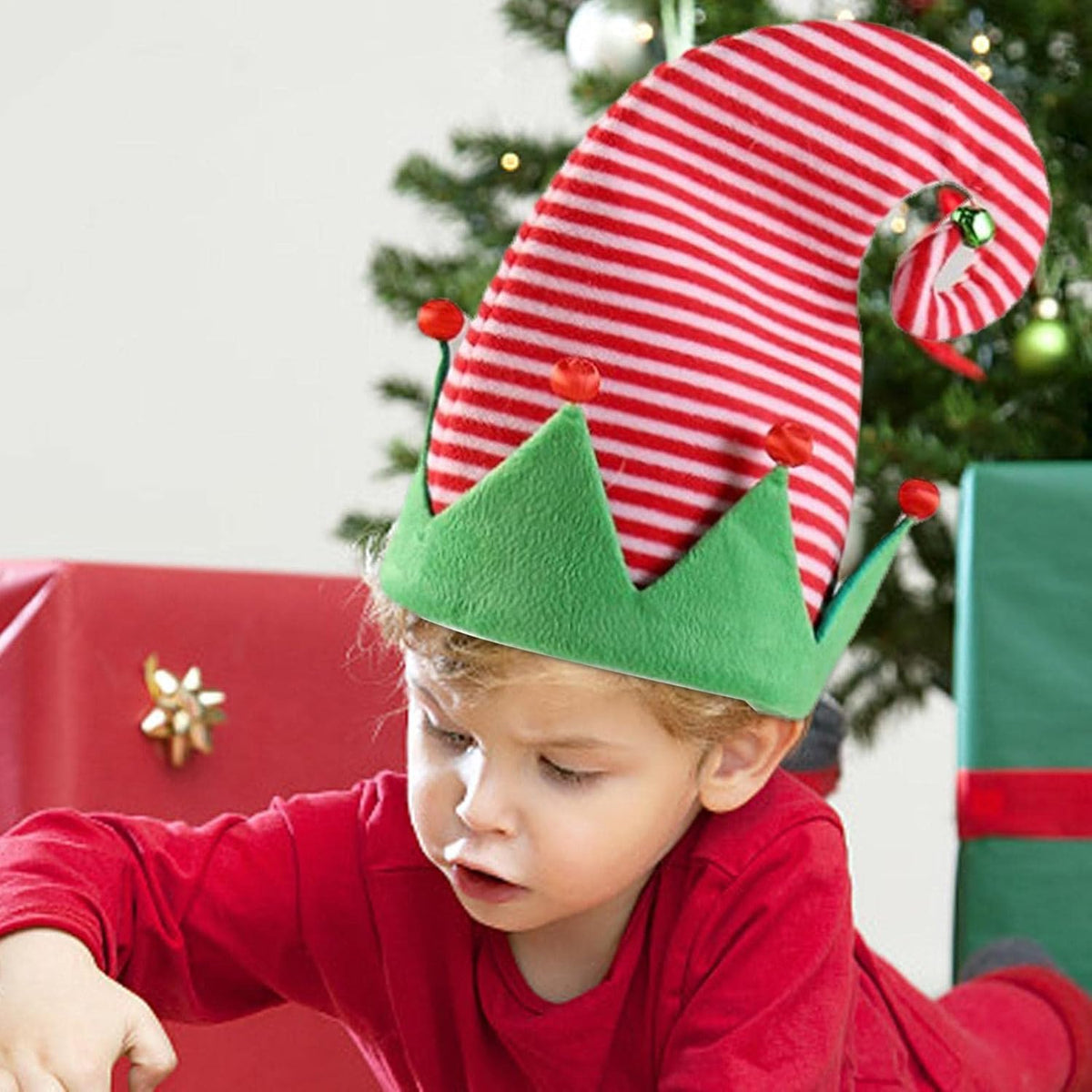 Creative Christmas Elf Hat – Fun Holiday Party Costume Accessory for Dances, Parades, Clown Dress-Up, and Festive Celebrations with Playful Seasonal Style