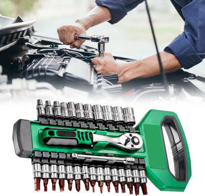 Comprehensive Socket Sleeve Wrench Set – Auto Repair Ratchet Spanner Kit with 1/4, 3/8, 1/2 Drive Sizes for Multi-Purpose Use
