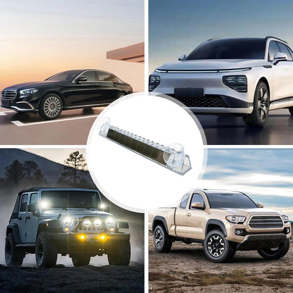 Solar-Powered Colorful Car Window Strobe Light – Wireless LED Warning Lamp for Anti-Collision Safety and Stylish Decoration