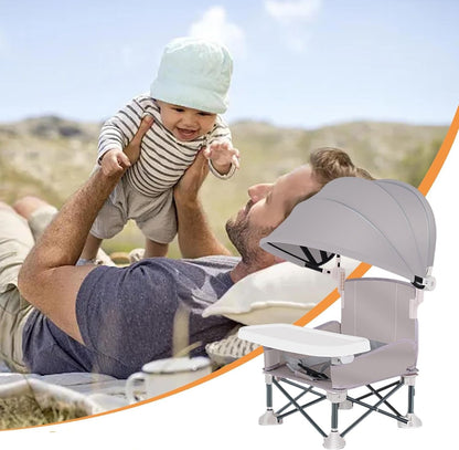 Portable Folding Baby Dining Chair – Lightweight Seat with Removable Tray for Home Meals and Outdoor Picnics