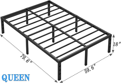 Metal Bed Frame,Queen Size Bed Frame with Storage Space