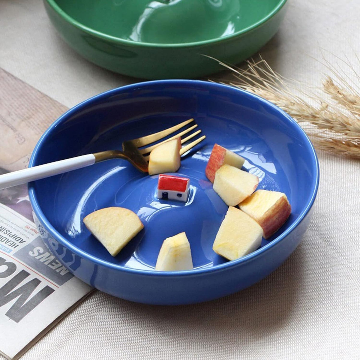 Handmade Porcelain Plate – Creative Three-Dimensional Water Bowl for Home Dining & Decoration