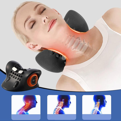 Cervical Massager Pillow – Portable Traction Therapy for Neck & Head Pain Relief with Acupoint Stimulation for Adults