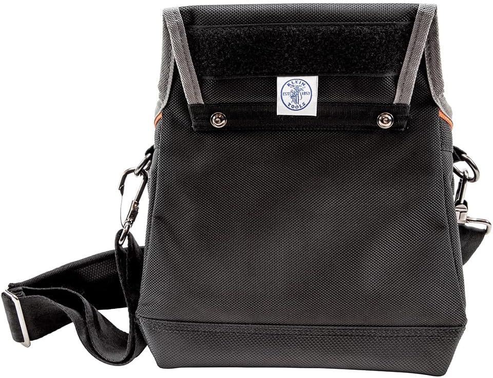 Professional Heavy-Duty 14-Pocket Tool Bag – Shoulder Strap Organizer with Long Screwdriver Storage, Durable Construction for Home, Garage & Jobsite Tools