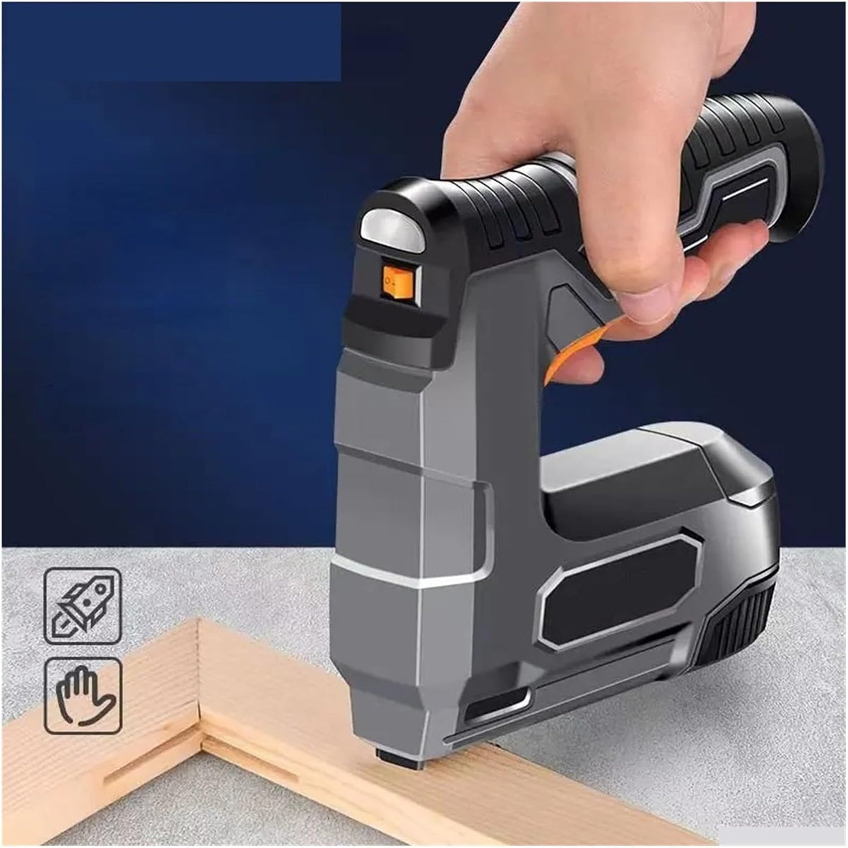 Cordless Lithium Electric Nail Gun – Rechargeable Gas-Powered Napping Machine for Woodworking, Precision Nail Shooting Tool for Home Construction and DIY Projects
