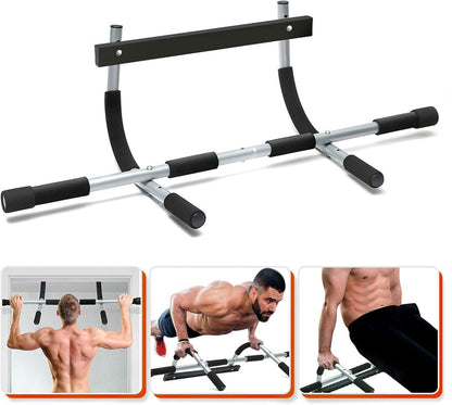Doorway Pull-Up Bar for Home Gym – Indoor Body Trainer for Full-Body Fitness, Easy Hangable Bar with Foam Grips & Sturdy Design