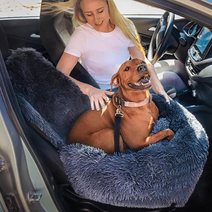 Weltbild Grey Plush Dog Car Seat - Comfortable, Safe, and Stylish Travel Solution for Pets in Any Vehicle
