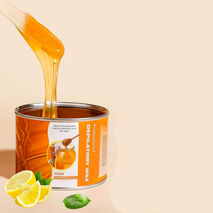 Organic Sugar Wax Hair Removal Kit – 17.6oz Natural Honey Formula Gentle on Sensitive Skin for Bikini, Arms, Legs, and Back