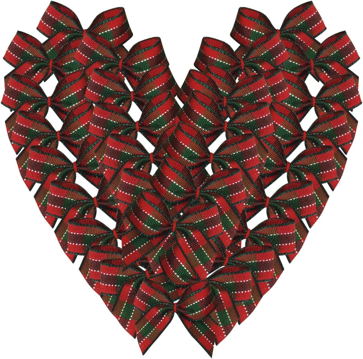 Satin Christmas Ribbon Bow Set – Handmade DIY Gift Wrapping Bows for Crafts, Hair Accessories, Xmas Parties & New Year Decorations