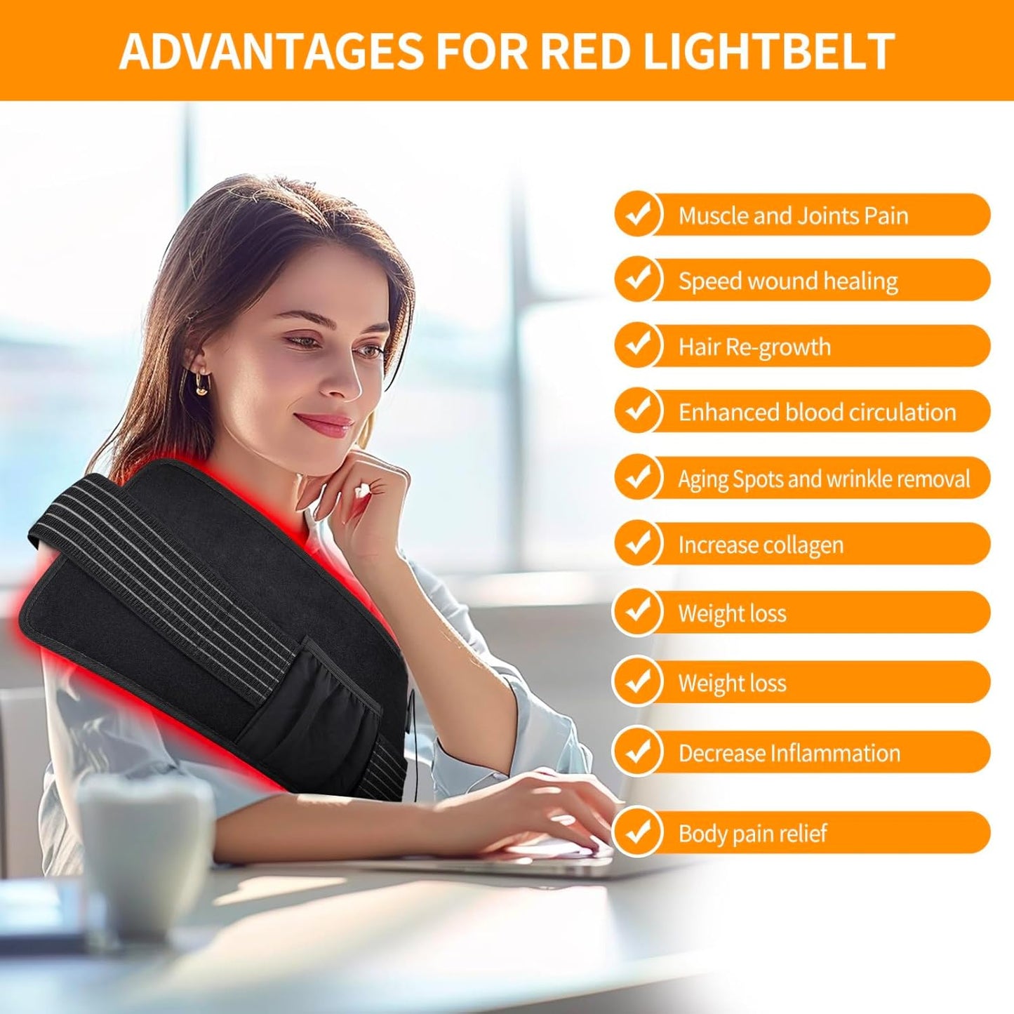 Led  Red Light Therapy Belt Pad for Pain Relief