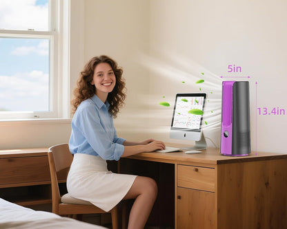 Mini Bladeless Desktop Fan - Air Cooler with Spray Humidifier and Circulating Cool Air for Office or Personal Use