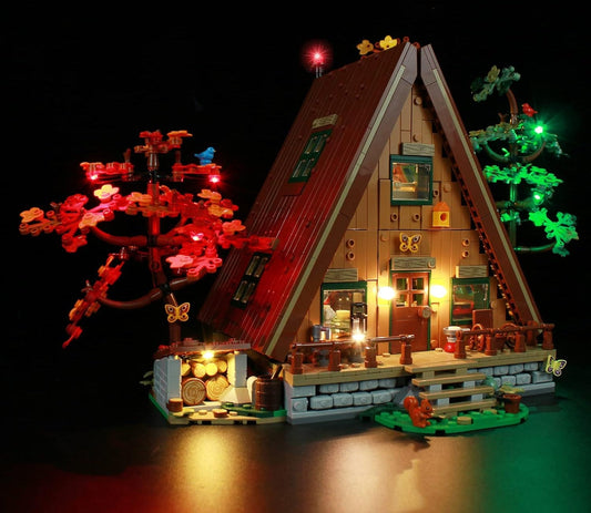 A-Type Cabin Building Bricks Set – Creative MOC Construction STEM Toy & Desktop Decoration Gift