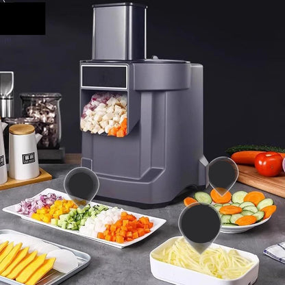 Commercial Vegetable Cutting Machine – Automatic Slicer, Shredder, and Dicer for Carrots, Potatoes, and More, Perfect for Fast Professional Kitchens