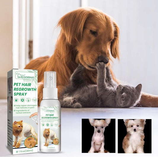 Cat Detangler Spray – 30ml Matted Hair Conditioner and Pet Hair Regrowth Soothing Grooming Treatment for Soft Shiny Healthy Cat Fur.