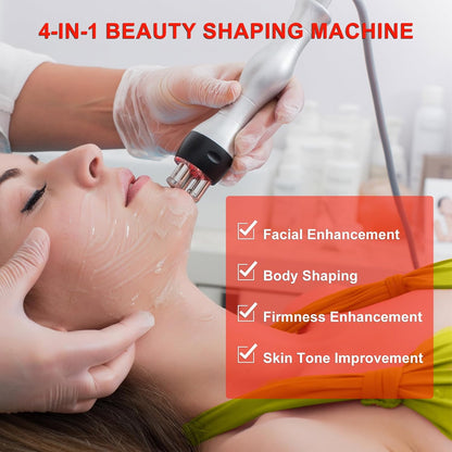 4in1 40K Radio-frequency Vacuum Ultrasonic Cavitation Machine, Body Slimming Sculpting Device for Face, Arm, Waist, Belly, Leg