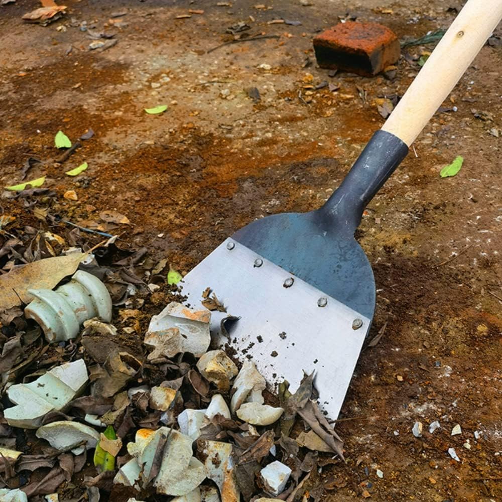 Multi-Functional Outdoor Garden Cleaning Shovel – Durable Steel Flat Shovel for Ice Removal, Weeding, Planting, and Heavy Farm Work Tools
