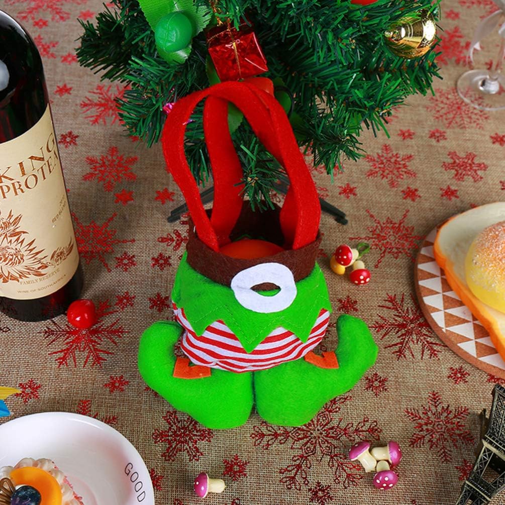 Elf Candy Gift Bags – Christmas Party Treat Sacks with Boot Design, Holiday Stocking Bags for Kids, Home Décor & New Year Celebrations