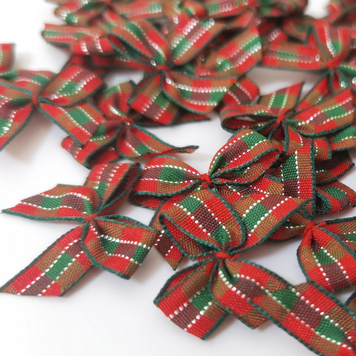 Satin Christmas Ribbon Bow Set – Handmade DIY Gift Wrapping Bows for Crafts, Hair Accessories, Xmas Parties & New Year Decorations