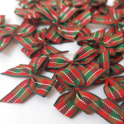 Satin Christmas Ribbon Bow Set – Handmade DIY Gift Wrapping Bows for Crafts, Hair Accessories, Xmas Parties & New Year Decorations