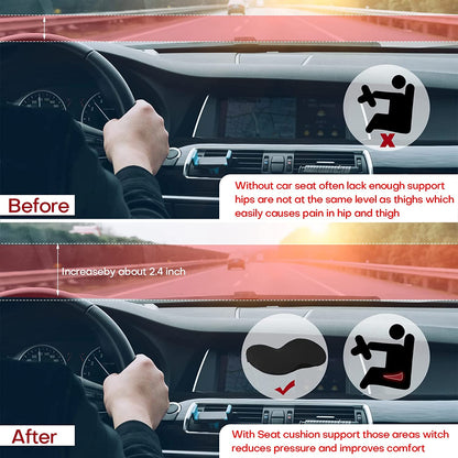 Car Seat Cushion for Shorter Drivers