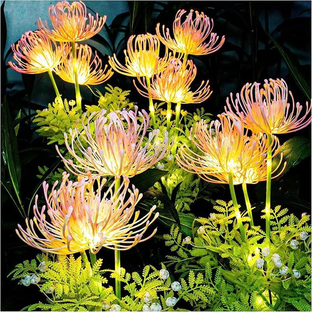 Solar Flower Lawn Lamp Set – 2-Piece Waterproof Outdoor Decorative Garden Stake Lights
