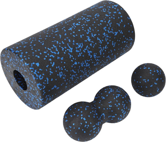 Yoga Roller Peanut Ball Set – 3pcs. EPP Foam Massager for Deep Tissue Back Pain Relief and Muscle Recovery Therapy
