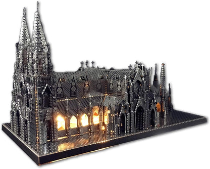 Metal Cathedral Puzzle – 3D St. Patrick’s Laser-Cut DIY Assembly Model Kit for Creative Gifts