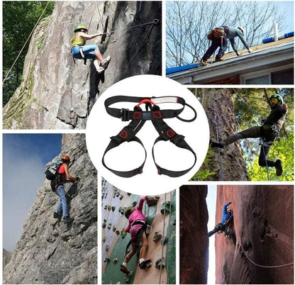 Professional Gear Climbing Rope Harness – Half-Body Safety Belt for Rock Climbing, Rappelling, and Secure Outdoor Adventure Sports