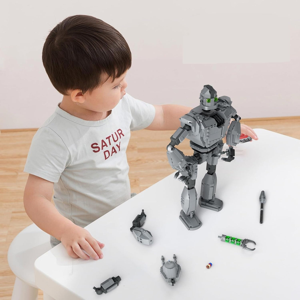 Metal Giant Robot Building Block Set – 883pcs. Classic Action Movie Model Kit, Ultimate Gift for Kids, Collectors & Sci-Fi Fans