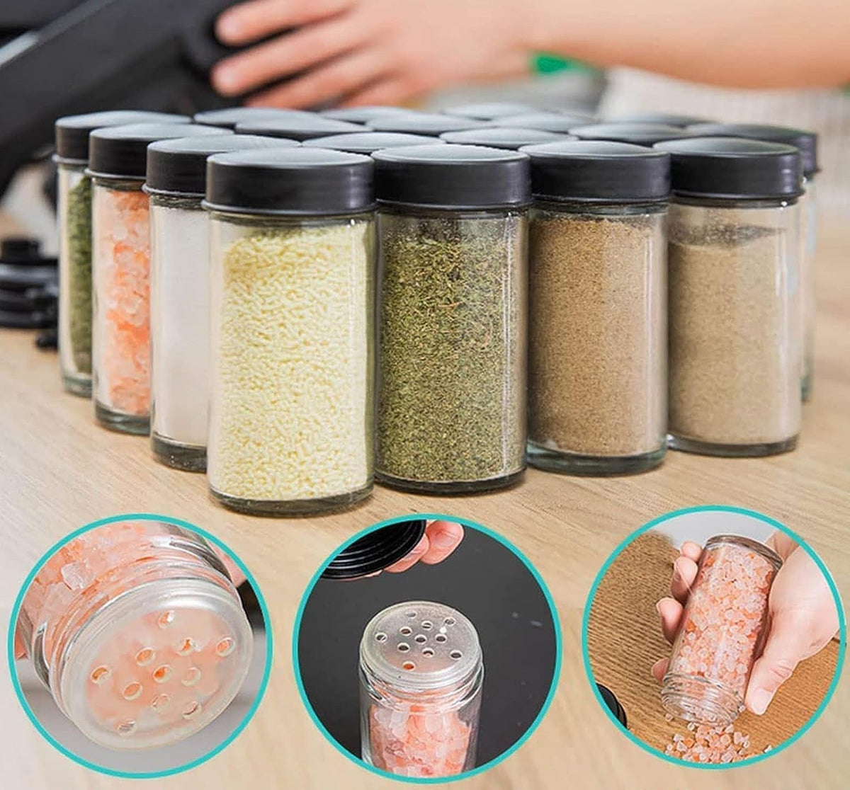 Rotating Spice Rack Organizer – 18-Jar Sleek Countertop Carousel Rack for Effortless Access, Stylish Seasoning Storage, and Flavorful Cooking